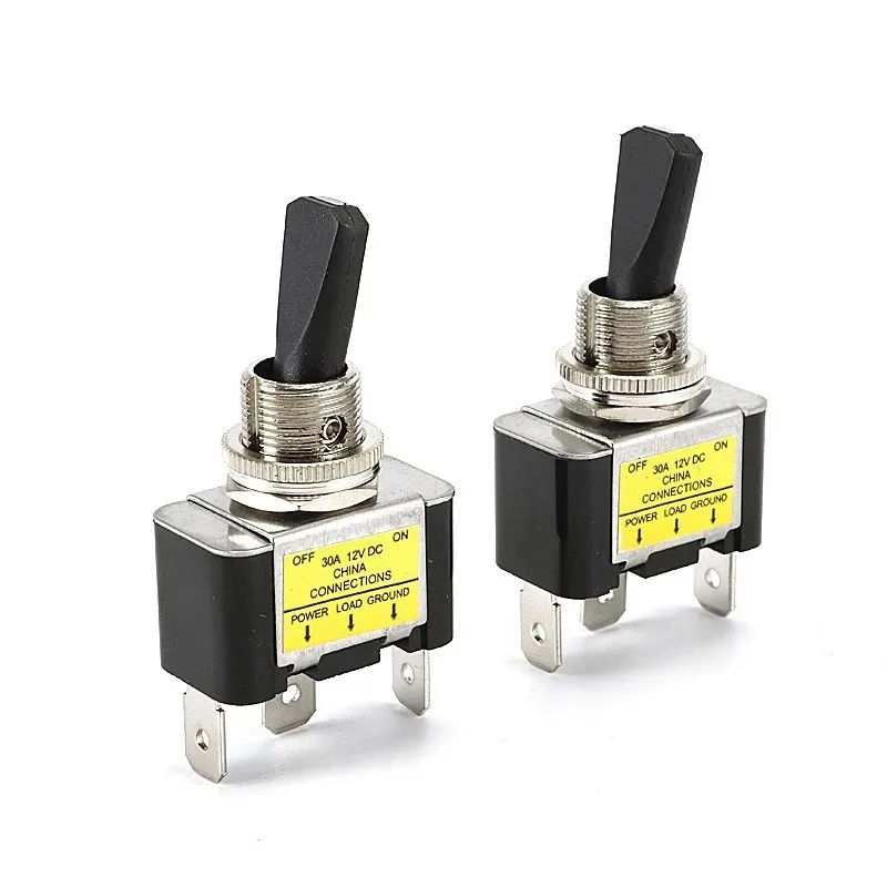 ASW-07D-2 Button Switch 3 Pins 2 Gears with LED Light High Current Automotive Switch 12/24V