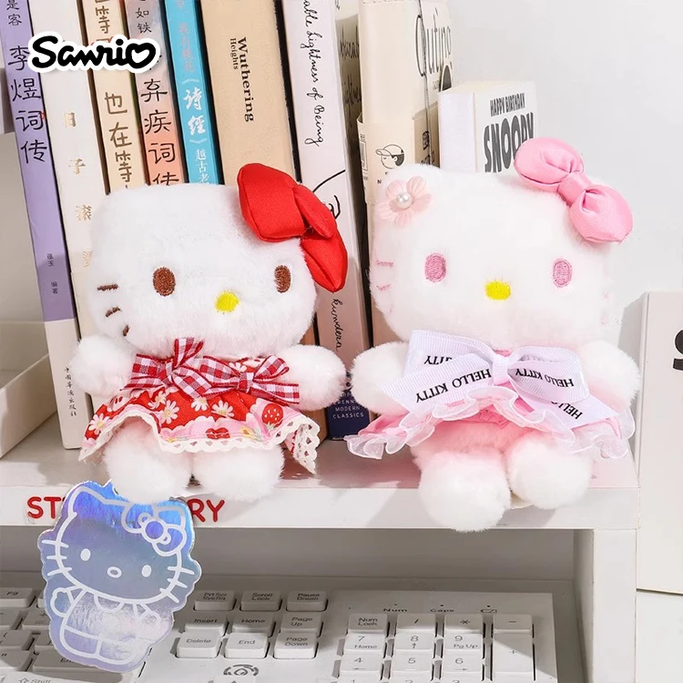 Anime Kawaii Sanrio Hallo Kitty Plüsch Schlüssel bund Anhänger Halter Schlüssel anhänger Auto Schlüssel ring Handy tasche hängen Schmuck Kinder