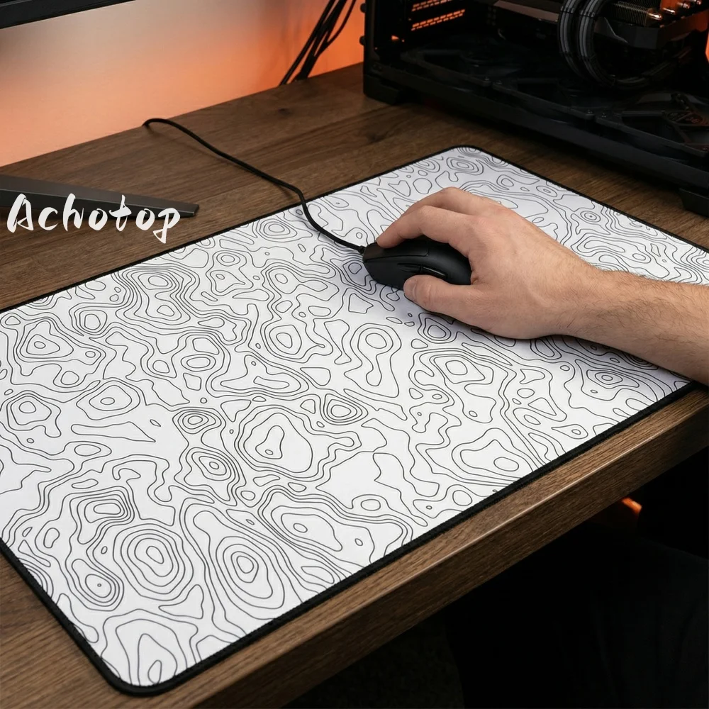 

Black and White line Mousepad Art Map Gaming XXXL custom Size Mouse Pad