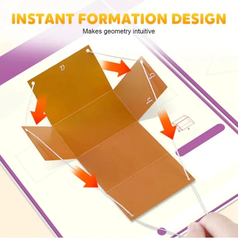سحب سلسلة ثلاثية الأبعاد الهندسة كتاب تعلم الأطفال DIY بها بنفسك الكتب الصلبة الصلبة نماذج هندسية لعبة التدريب على التفكير الفضائي