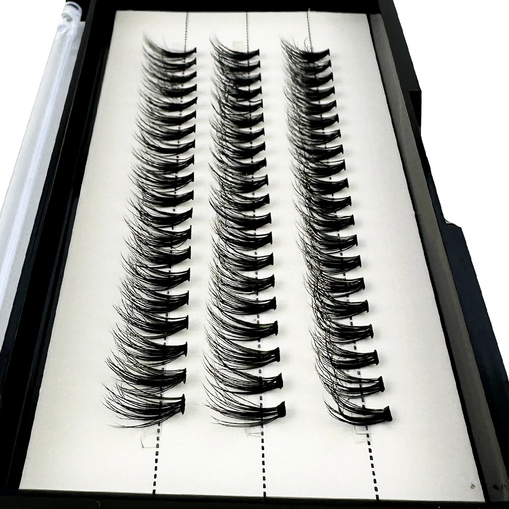 NEUE 5D Flauschige Nerzwimpern 3 Reihen Natürliche Wimpernverlängerung 3D Russische Einzelwimpern-Cluster Make-up-Tools Wimpern Cilia – Detail 23