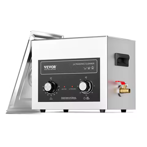 VEVOR 10L Ultrasonic Cleaner with Heater Timer &amp; Basket, Professional Digital Sonic Cavitation Machine, 240W Cleaning Machine