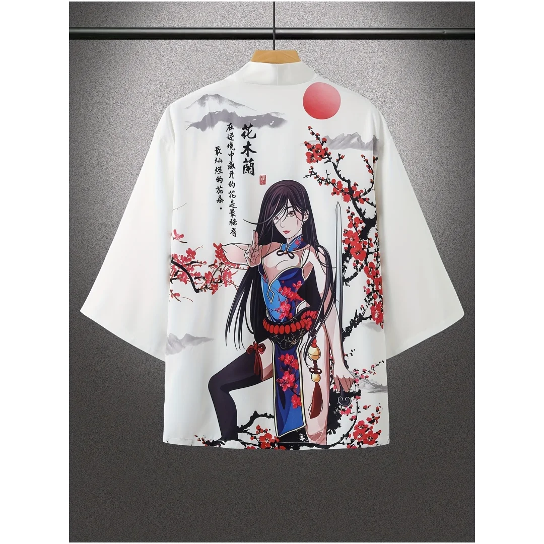 

Autumn coat Unisex Kimono Character Anime Samurai Top Fashion Cardigan Yukata Outfit Japanese Streetwear Traditional y2k Clothes