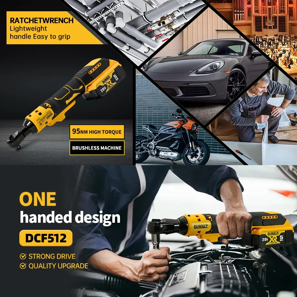 

Бесщеточный угловой гайковерт DeWalt 20V 512-13 мм - Высокий крутящий момент 95 Н·м, 2500 об/мин, компактный дизайн - Идеально для обслуживания автомобилей