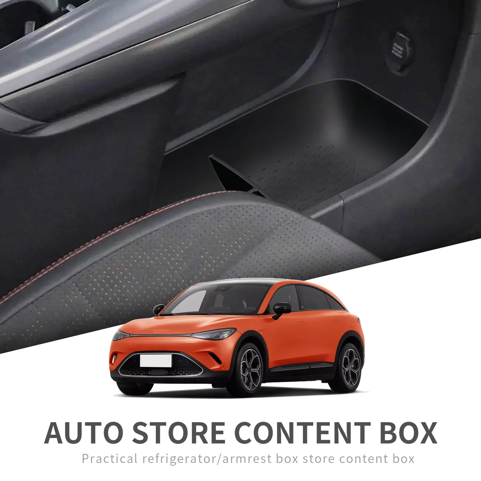 Smabee Car Center Console Box per Smart #3 TPE Central Lower Layer Storage Tray Organizer accessori stivaggio riordino nero