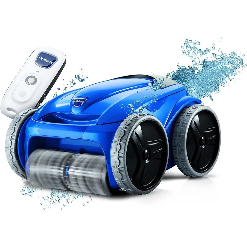 Polaris 9550 Sport Robotic Pool Cleaner, Automatic Vacuum for InGround Pools up to 60ft, 70ft Swivel Cable, Remote Control, Wall