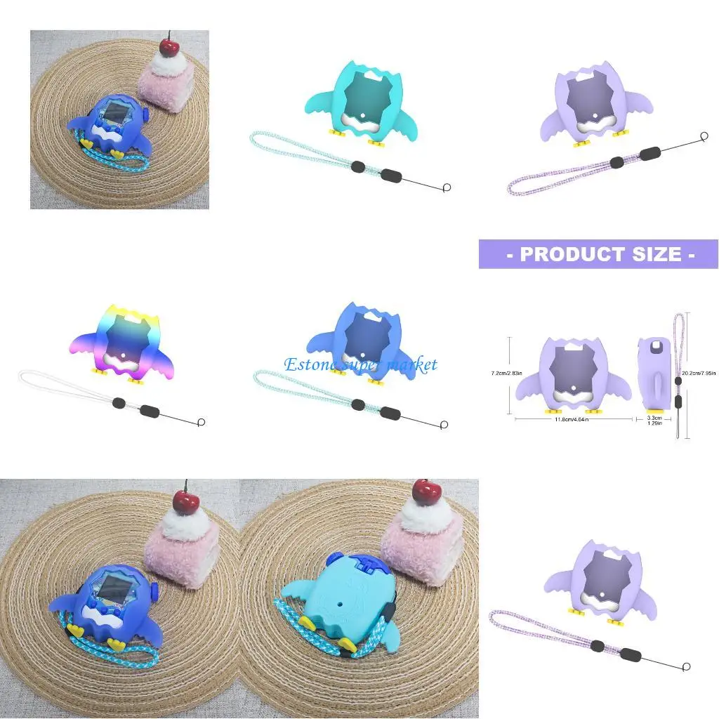 حافظة حماية من السيليكون 090B لجهاز Paradise Electronic Pet الآمن، غطاء ناعم للحيوانات الأليفة الافتراضية المقاومة للخدش يوميًا