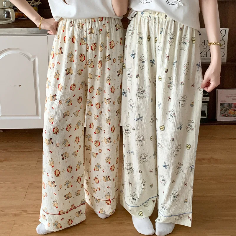 Womens Pajama Pants Cloud Cotton Loose Lounge Pants Long Sleepwear Outfit Wearable Outside