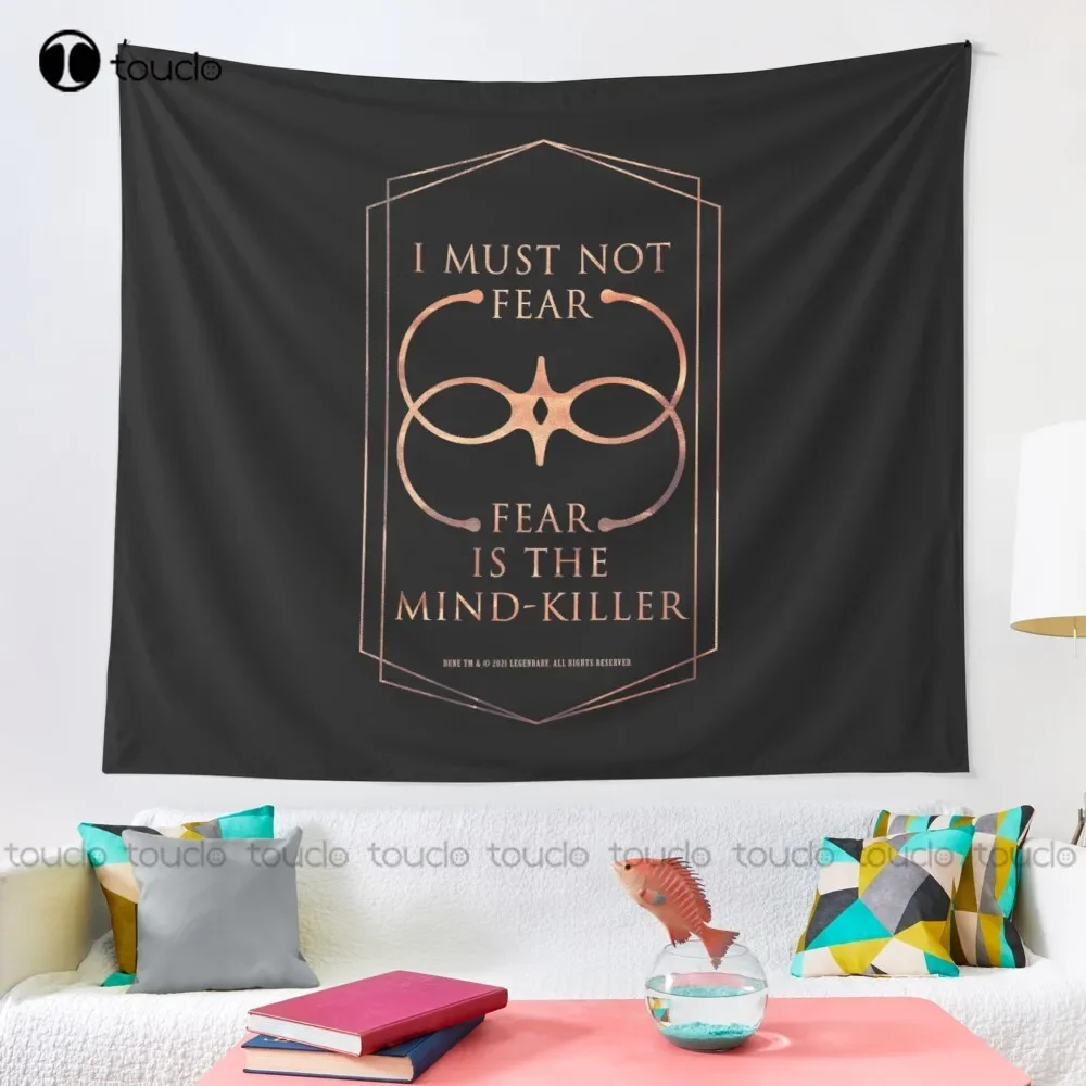 I Must Not Fear Fear Is The Mind-Killer Tapestry Wall Tapestry For Bedroom Blanket Tapestry Bedroom Bedspread Decoration