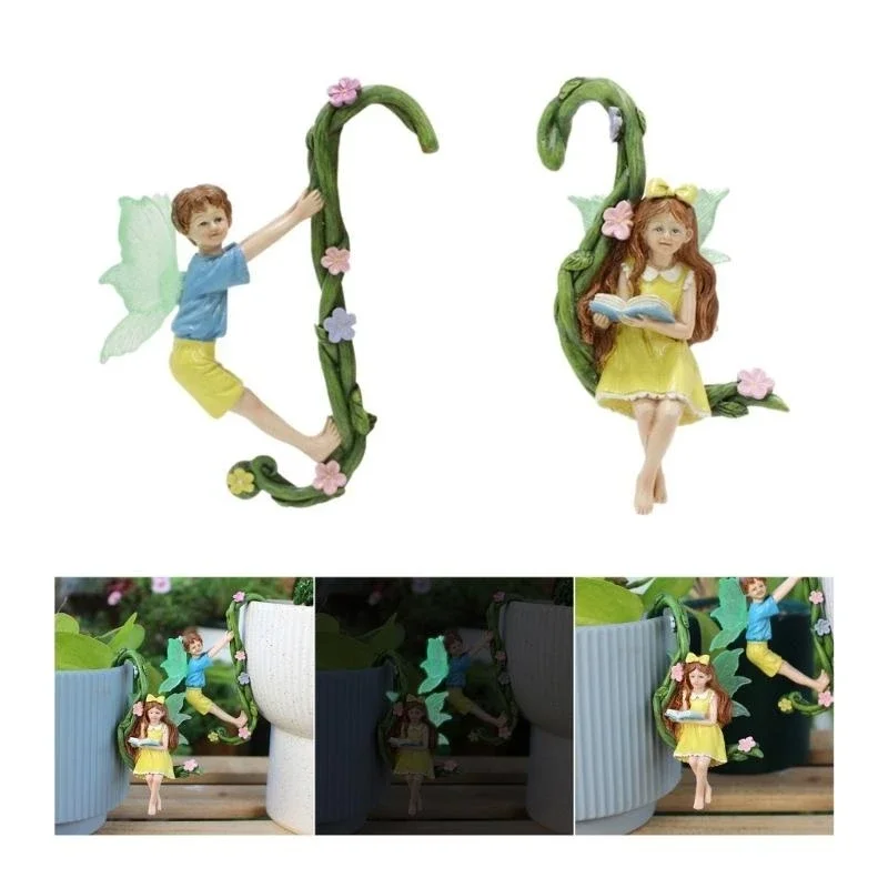

2pcs Decorative Hanging Vine Sculpture Resin Model Statue Figurine For Aesthetic Art Of Home Garden Balcony Decoration M4YD