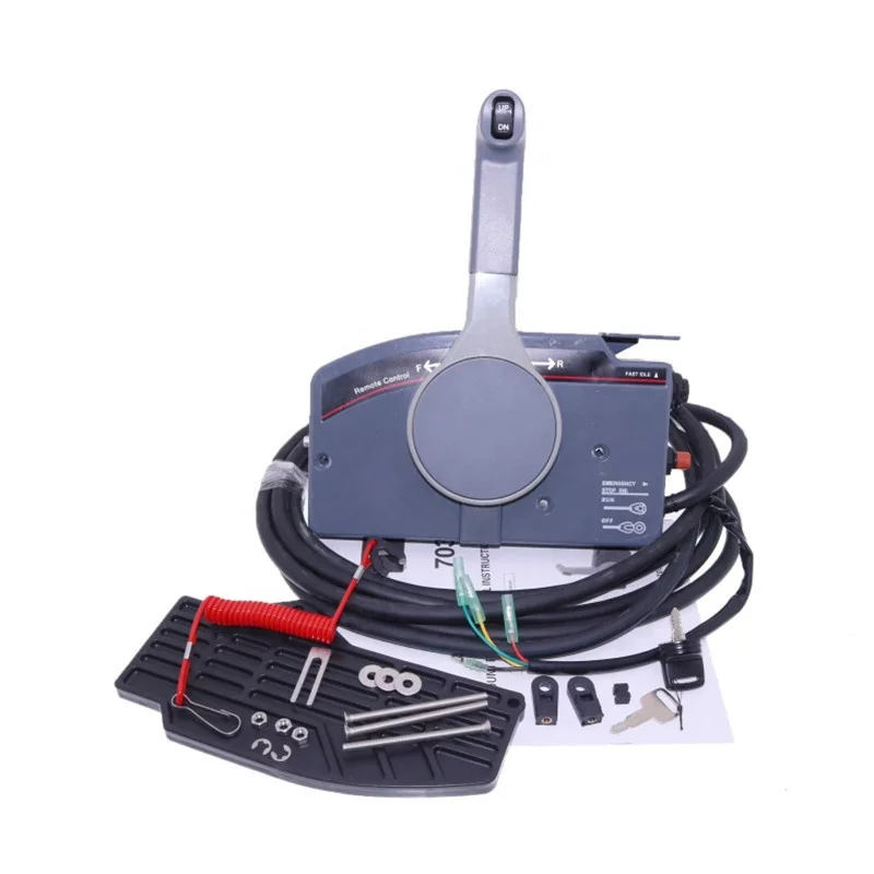 Aftermarket High Quality Outboard Side Mount Remote Control Box 703-48205-12-00 703482051200 For Boat Motor Engine 10 Pin Push