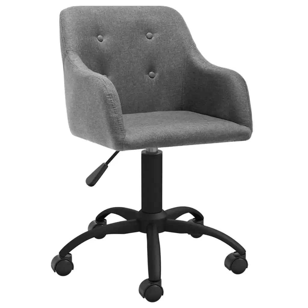 VidaXL swivel dining chair light gray fabric