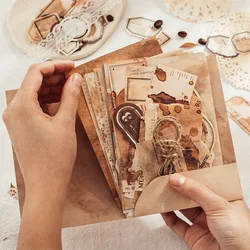 65 pcs/pack Coffee stain Style Decorative paper handmade DIY Diary Scrapbooking Background paper craft paper
