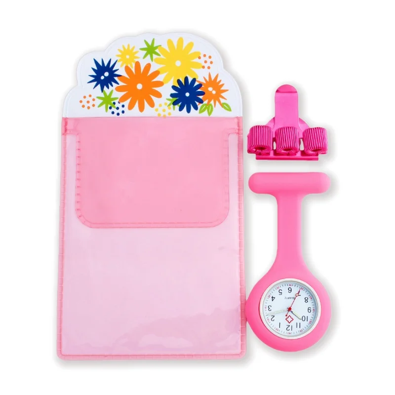 실리콘 시계 간호사 Fob 시계 간호 선물 석영 펜 클립 4 색 Penholder 의사 간호사 전용 펜 가방 실용 남여