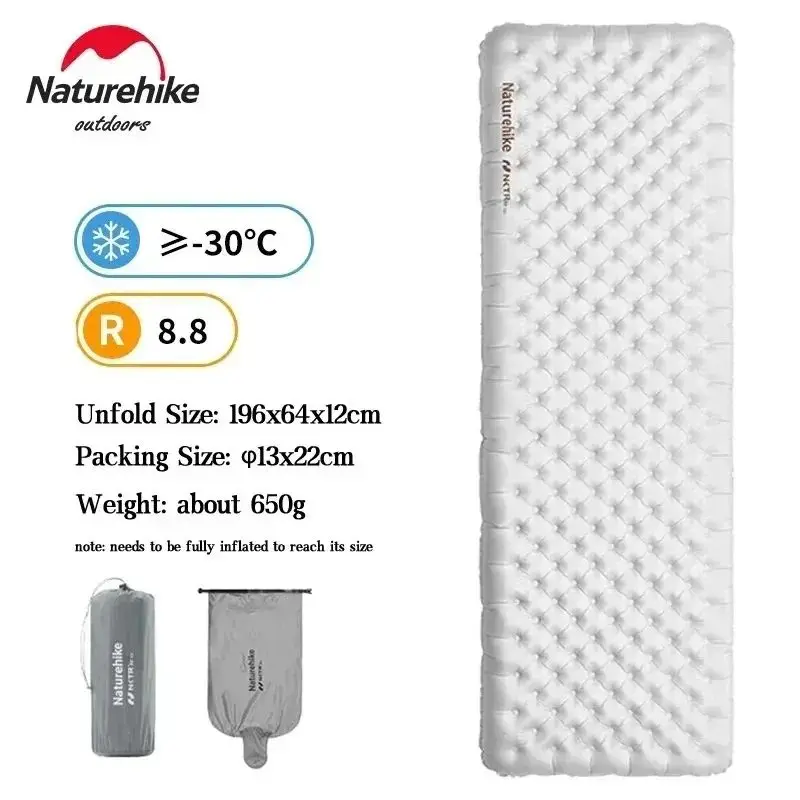 Naturehike Camping Mat 3.2/5.8/8.8 Hoge R Waarde Ultralight Warme Opblaasbare Matras Outdoor Draagbare Opvouwbare Opblaasbare Matten