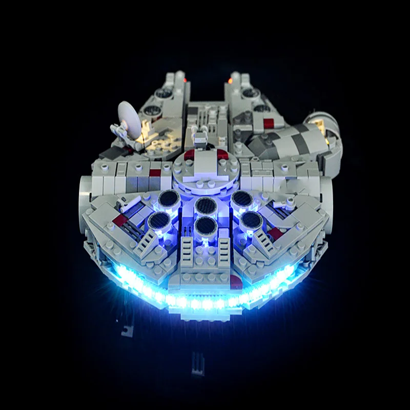 Kit de luzes LED LYBMTWF compatível com Lego 75375, conjunto de luzes USB DIY para blocos de construção MOC do nave espacial Falcon, tijolos não incluídos