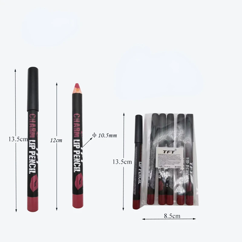 Two-color Velvet Matte Lipstick Pen Lip Liner Eye Makeup Eye Shadow Pen Longlasting Waterproof Eyebrow Pencils Blue White Purple