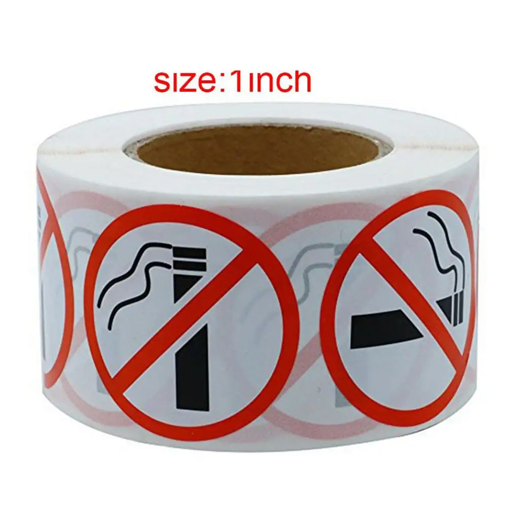 500Pcs No Smoking No Vaping Stickers Car Window, for Taxis, Rental Vehicles,