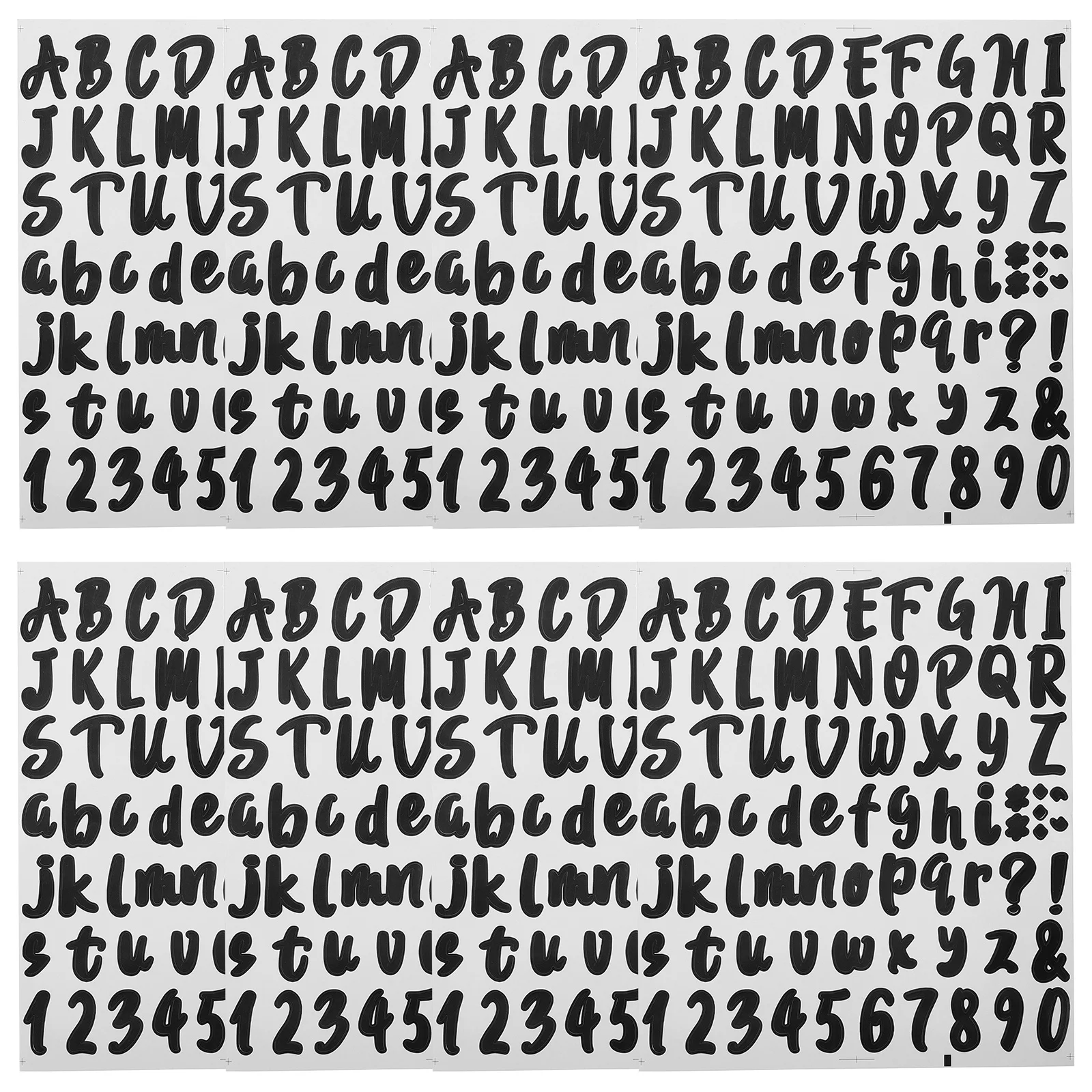 

8 Sheets Self Adhesive Letter Number Stickers DIY Mailbox Stickers Waterproof Oil Resistant Mailbox Decals Large Letter Numbers