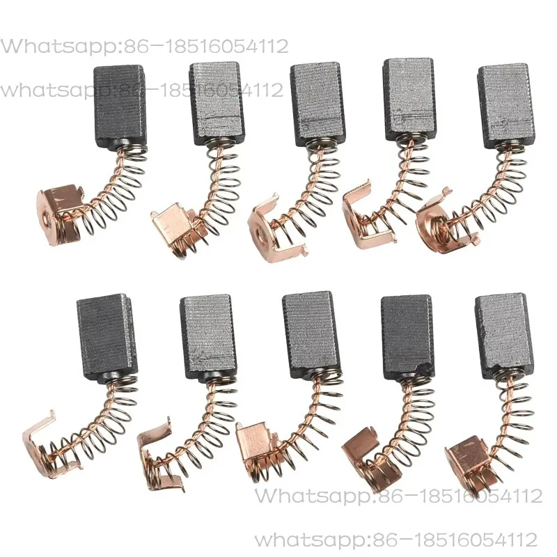 10 Pcs Electric Motor Carbon Brushes Set 5*8*12mm Replacement Parts For Angle Grinder G720 Power Tools Accessories