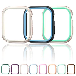 Glow-in-the-Dark Watch cover for Apple Watch 44mm 45mm 40mm 41mm PC Protective Fluores cence Case iWatch Series 9 8 7 6 5 4