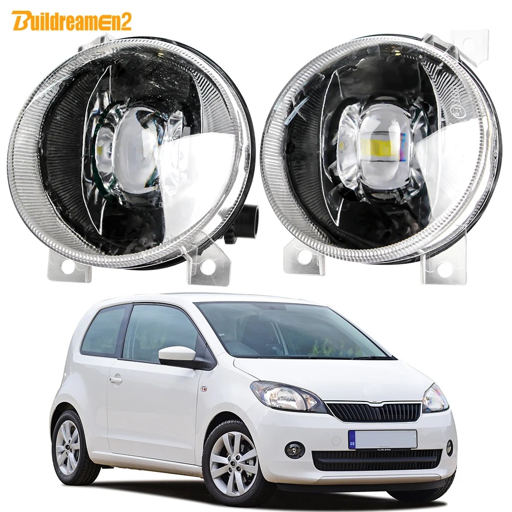 2 X Canbus Fog Light Assembly 30W Car LED Lens Fog Lamp DRL For Skoda Citigo (NF1) 2011 2012 2013 2014 2015 2016 2017 2018 2019