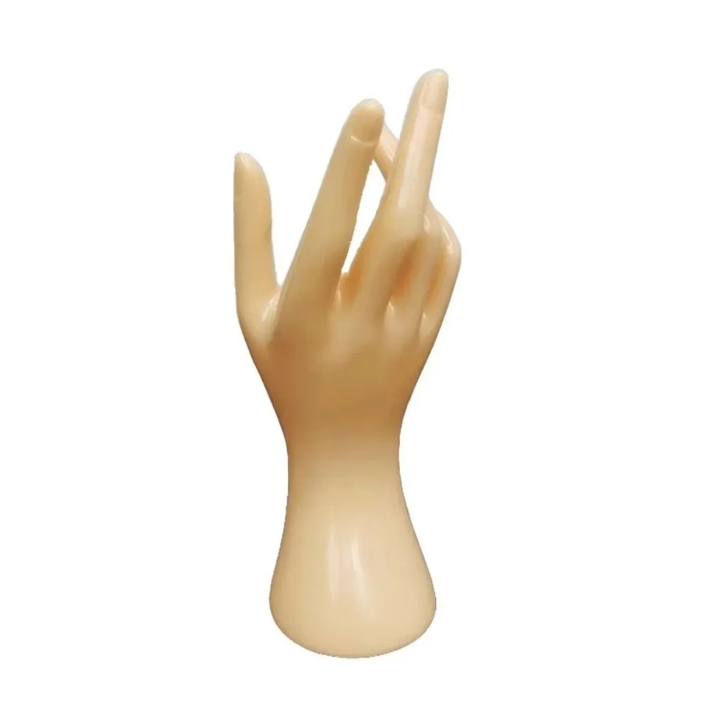 

Durable Plastic Jewelry Display Hand Model Sketch Decoration Black/White Ring Organizer Display Props Stable Mannequin Hand