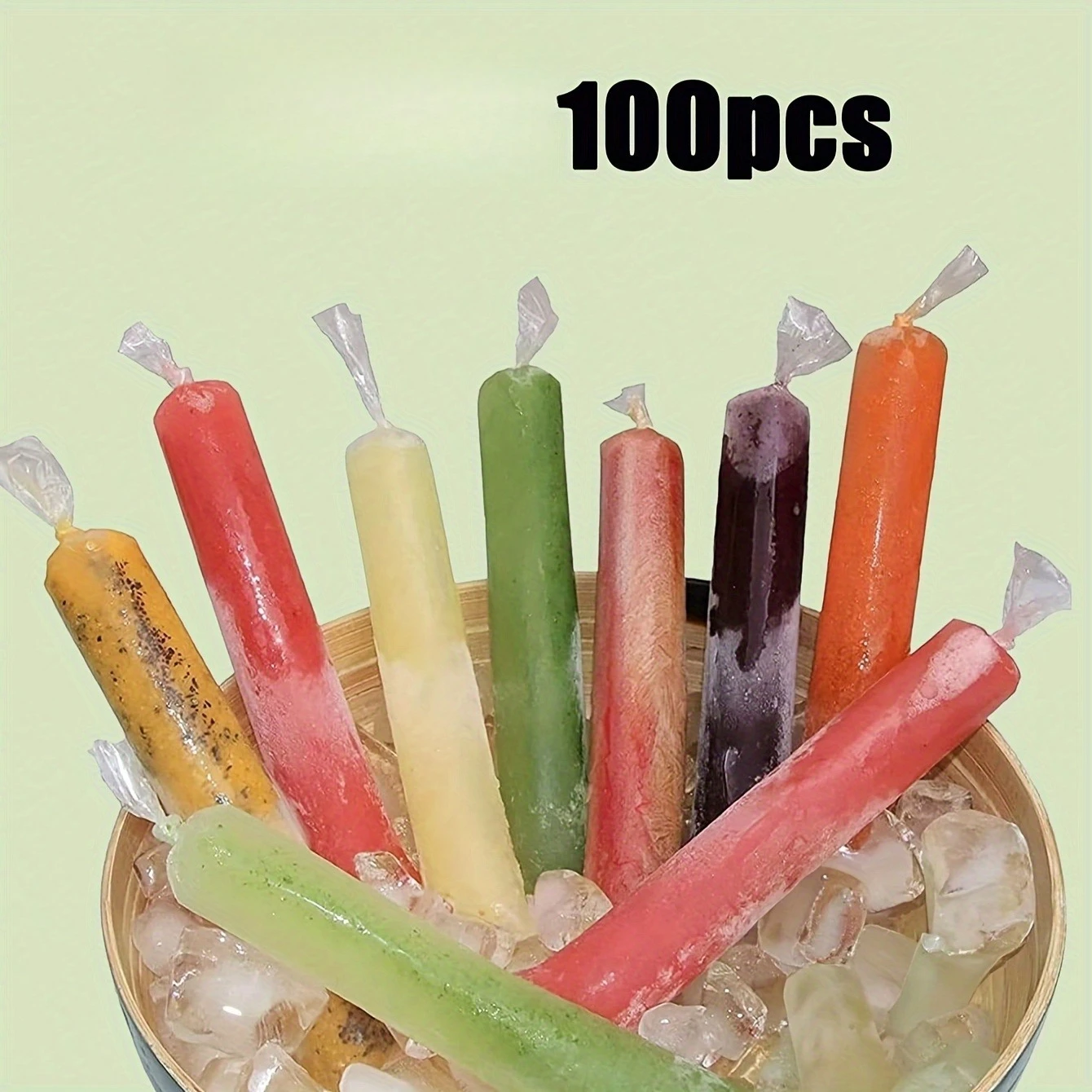100 Bolsas Desechables para Helados Bolsas