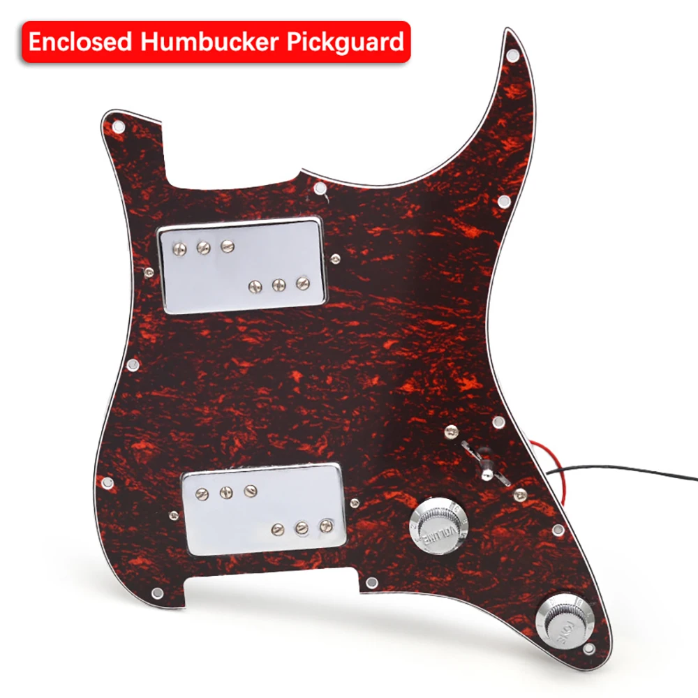 

11-луночная предварительно смонтированная накладка из быстрорежущей стали ST с набором звукоснимателей хамбакера для электрогитары в стиле SQ/ST, 3-слойная черепаха