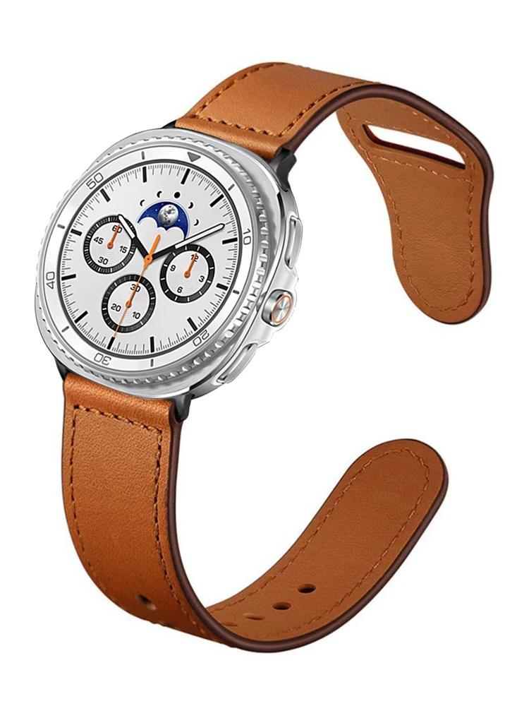Leather Strap for Samsung Galaxy Watch 8 classic 46mm 44mm 40mm Ultra 47mm Replacement Belt bracelet correa Galaxy Watch 8 Band