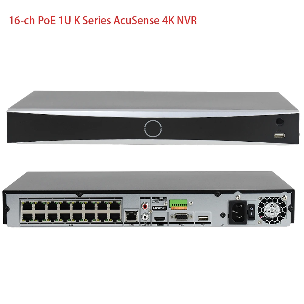 16ch POE NVR 160 Mbps 2SATA Facial Recognition Perimeter Protection MD2.0 VCA Network Video Recorder