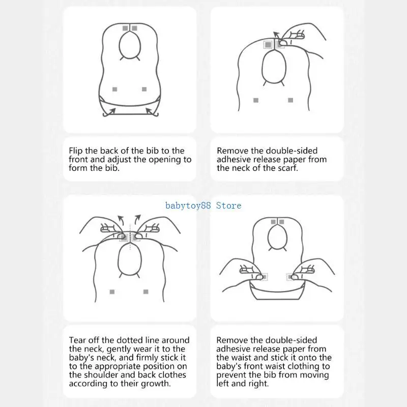 

Y4UD 10Pcs Baby Burp Cloths Nursing Bib for Toddler Newborns 0-6 Year Drooling Apron