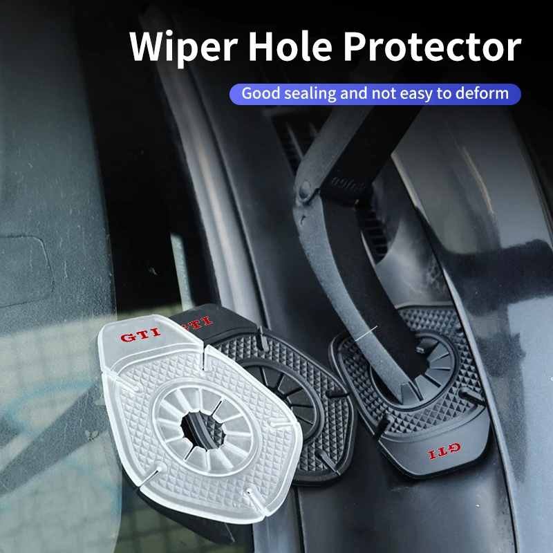 Car Storage Windshield Wiper Hole Protector Silicone Material Dustproof For Volkswagen VW GTI Golf 7 Passat B5 CC Jetta MK5 Polo