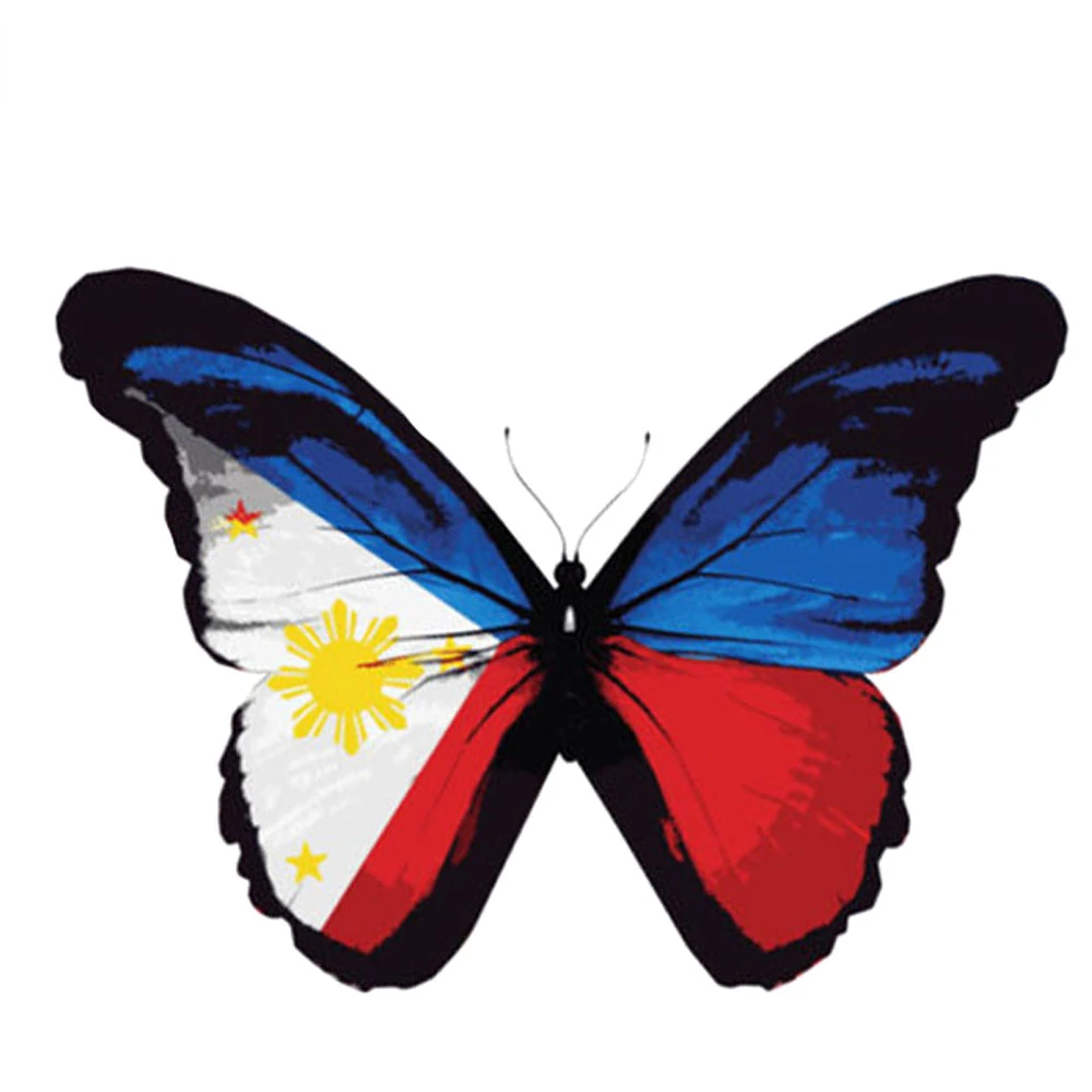 

Funny Philippines Butterfly Flag Motorcycle Body Accessories Decal Car Sticker