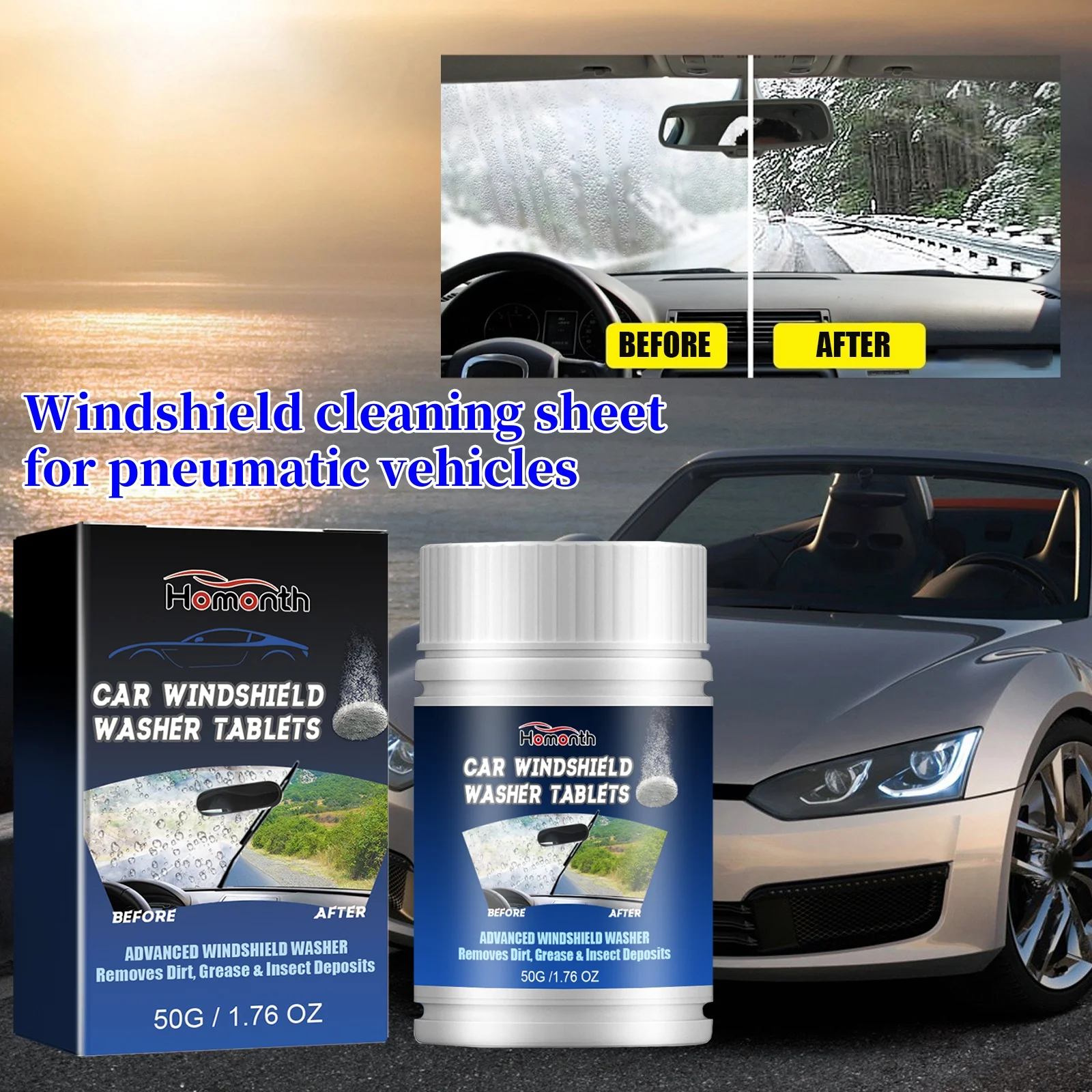 

Homonth Windshield Cleaner Multifunctional Car Window Glass Cleaner Does Not Damage The Glass Decontamination Marks Cleaner