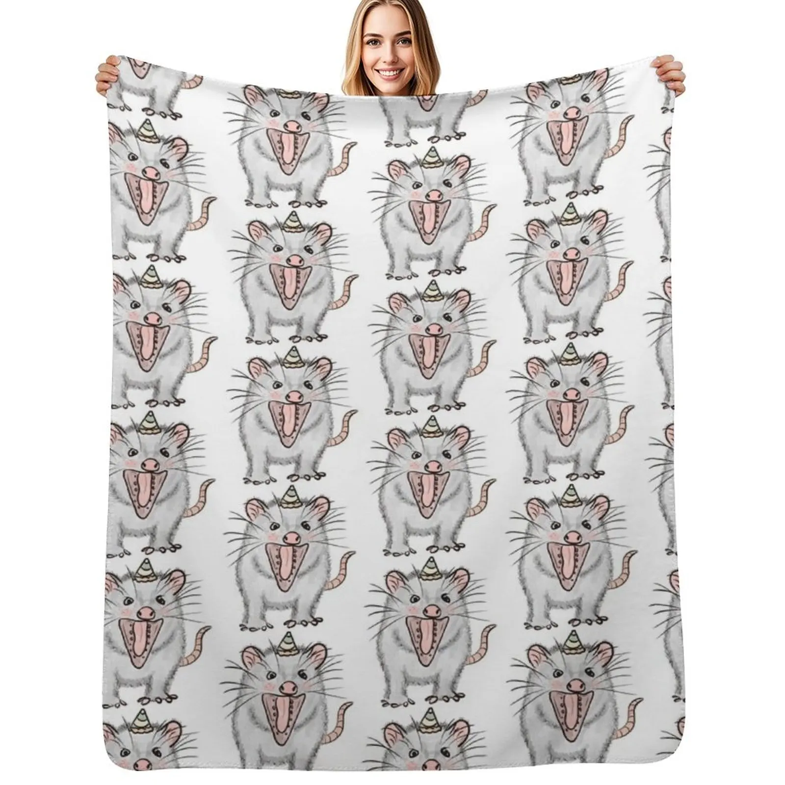 

The Official Party Possum Throw Blanket Warm Designers Bed Fashionable Bed linens Blankets