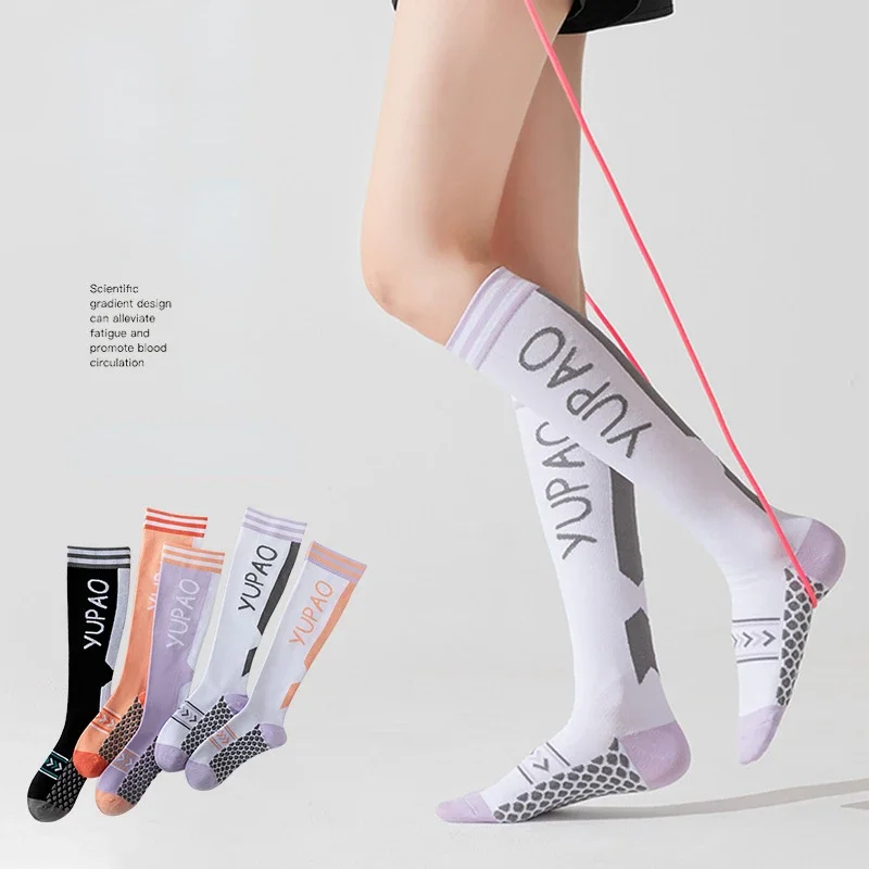 

Носки компрессионные для мужчин и женщин, длинные носки-трубы с опухлостью варикозного расширения вен, для марафона, велоспорта, футбола, спортзала, 20-30 мм рт. Ст.