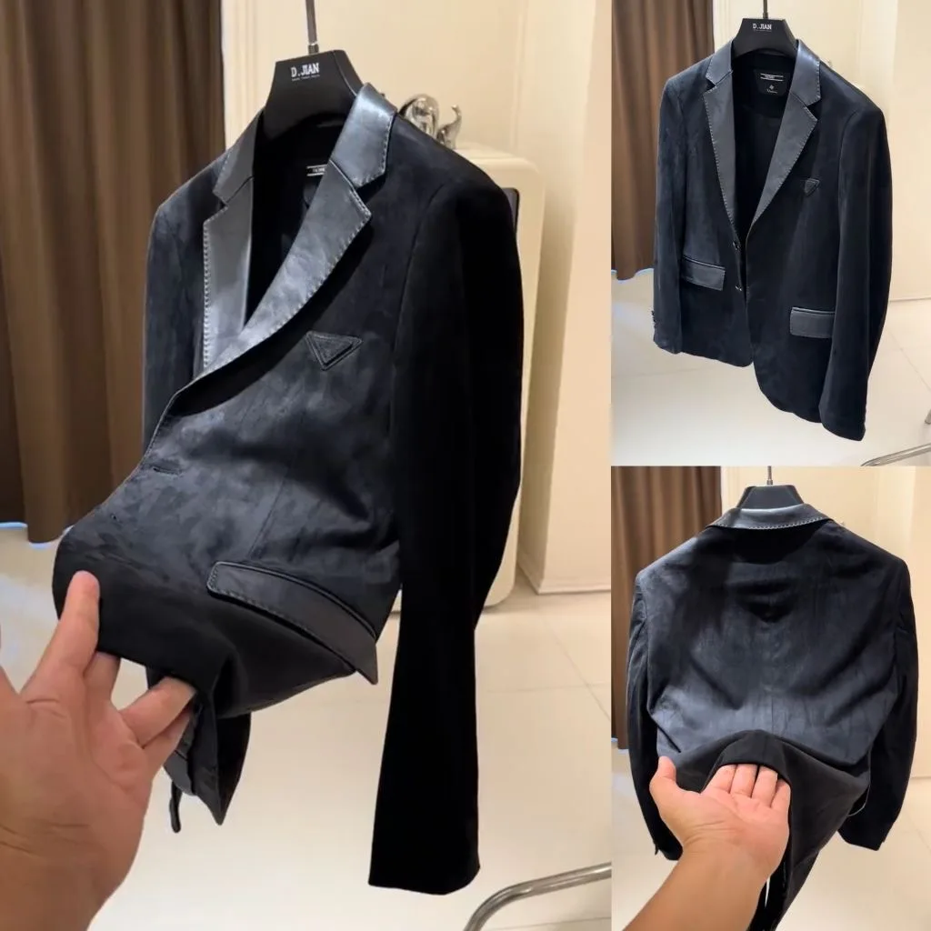 2025 jesień nowy męski lekki luksusowy garnitur marynarka Trend w modzie Casual i wszechstronny zaawansowany i przystojny garnitur biznesowy