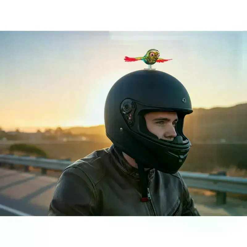 1/2 Pcs Car Flying Bird Ornament With Automatic Moving Wings Bright Colorful Design For Exterior Car Decoration Road Trips