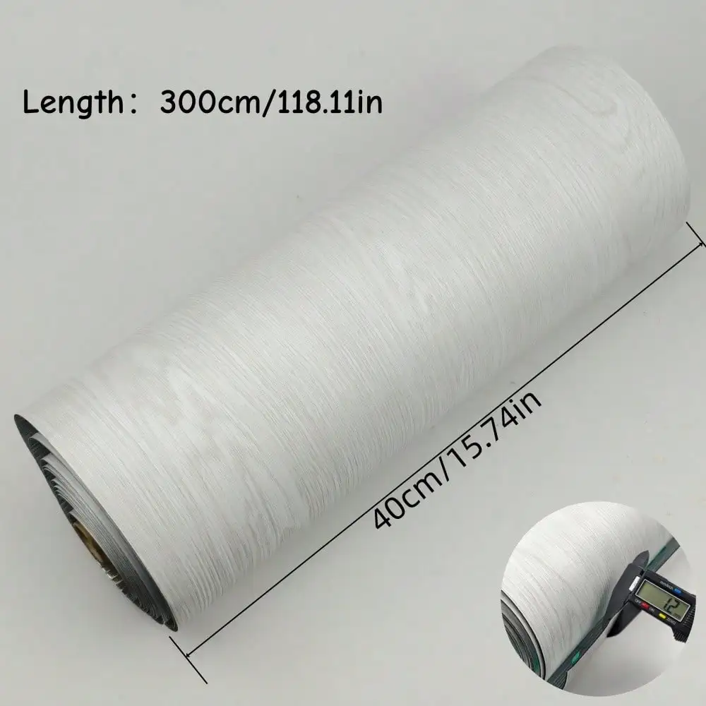 1 Roll 40x300cm Self-Adhesive Wallpaper, Wood Grain Peel and Stick Living Room Bedroom Dorm Wall Decal, Furniture Renovation