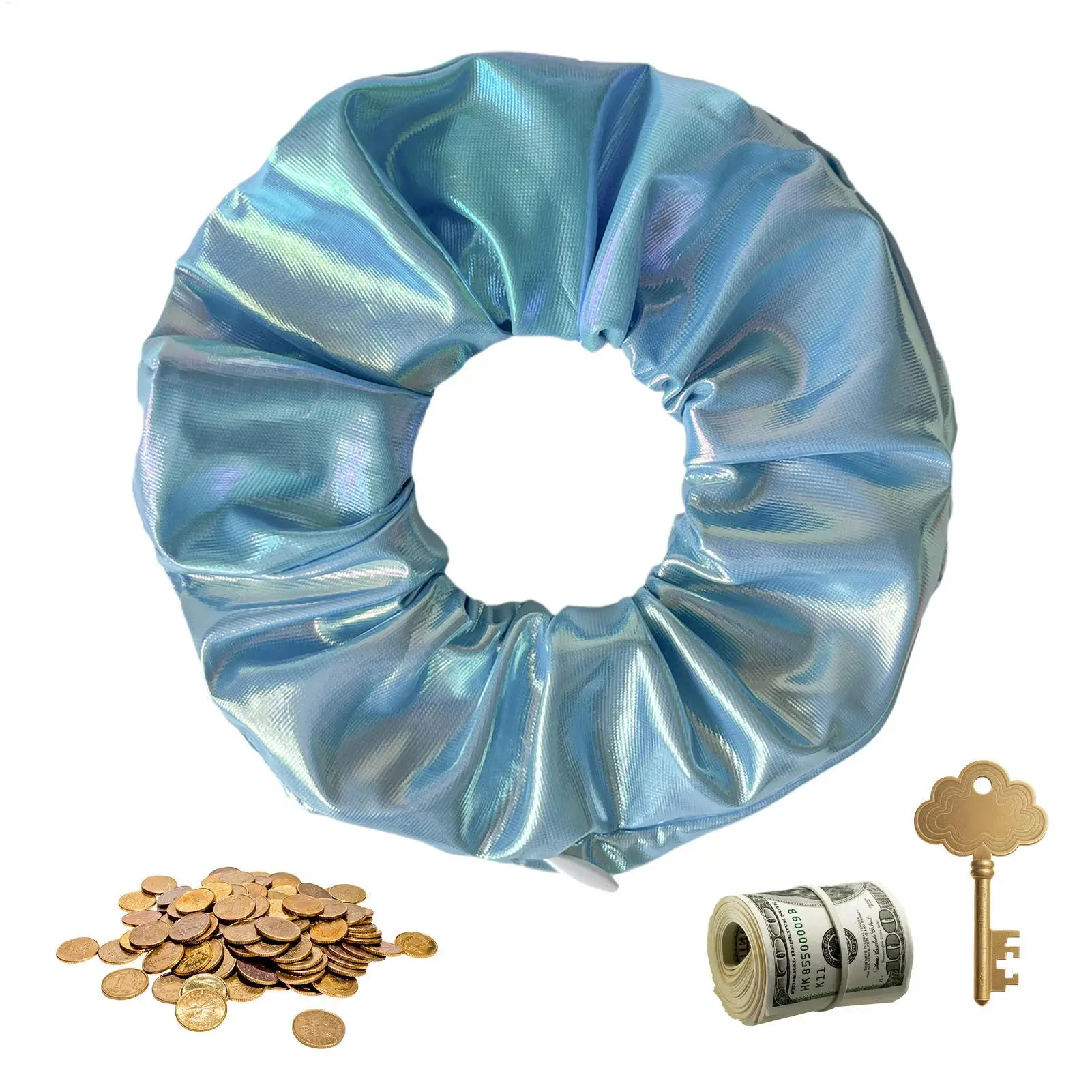 

Мягкие резинки для волос с кармашком на молнии, маленькие эластичные резинки для тонких, кудрявых и густых волос, нескользящие аксессуары для волос