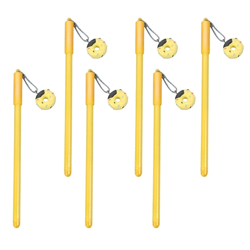 6Pcs Desserts Gel Pen Funny Writing Pen 1.0MM Tip Smooth to Write Refillable Gel Pen for Women Girl Writing Journaling