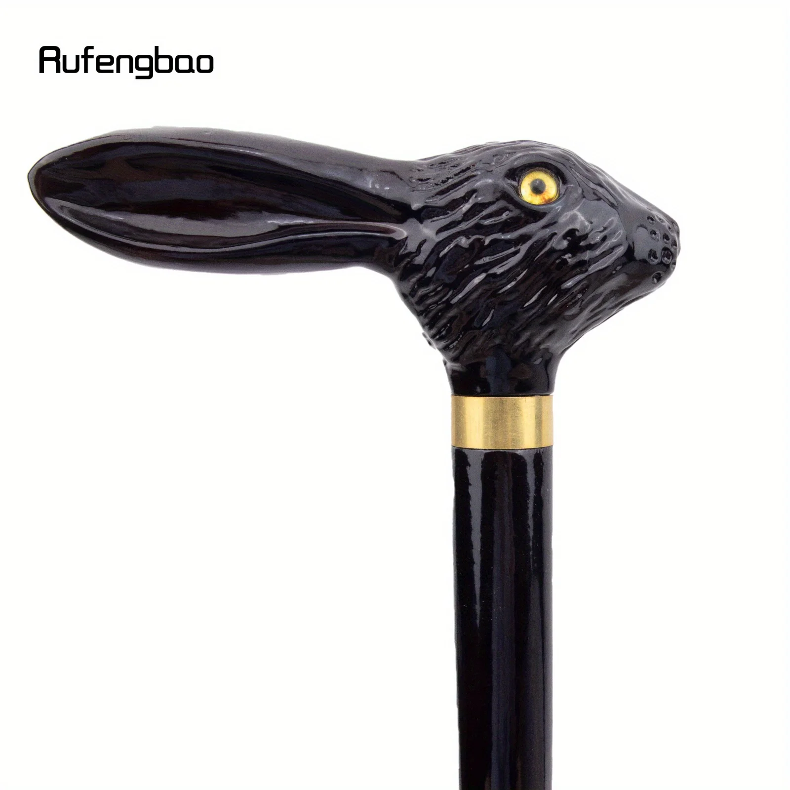 أرنب أسود خشبي موضة عصا للمشي ديكور الخشب عصا للمشي هالوين الصولجان عصا كروسيير أداء المرحلة قصب 96 سنتيمتر