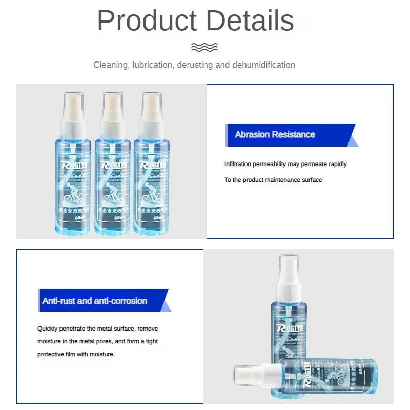 60ML Bicycle Chain Lubricant Long Lasting Dry Lube for Mountain Road Bike Chain Cleaning Maintenance Agent image 4