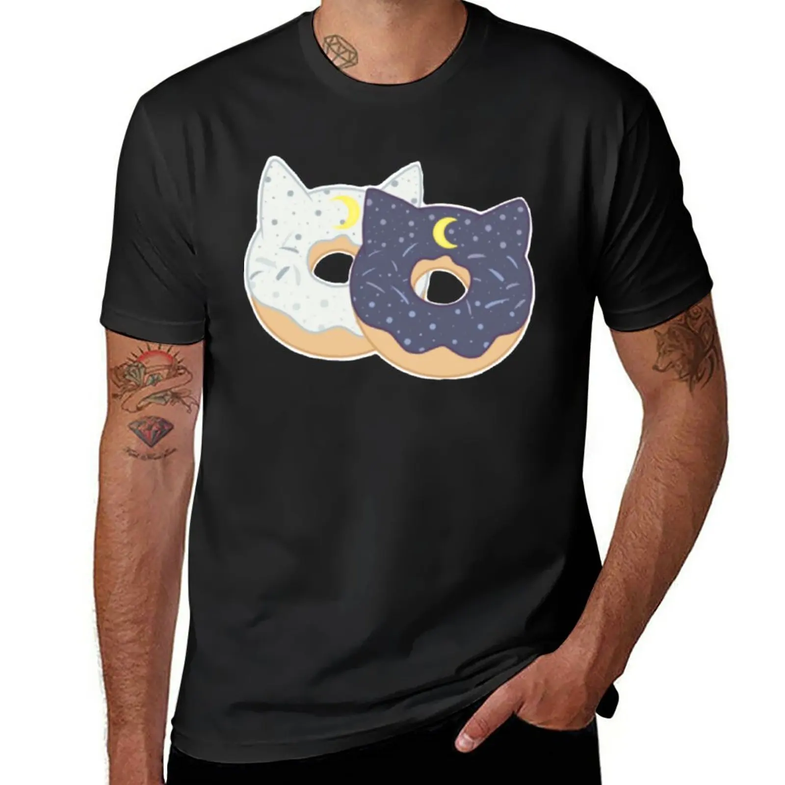 

New Artemis and Luna Donuts Sticker T-Shirt tees cute tops mens tall t shirts