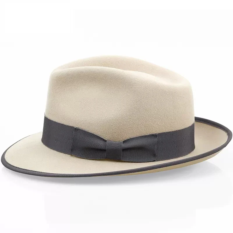 100% Wool Men Felt Hat Retro Style White Brown Coffee Black Color Panama Hat Ladies Elegant Church Dress Formal Cap