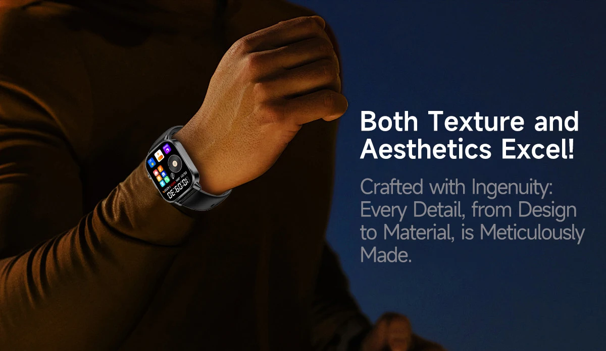 Neue Professionelle Gesundheits-Smartwatch Blutdruckmessung 2,01" AMOLED-Bildschirm Harnsäure Blutfette Taschenlampe Pflege-Smartwatch für Frauen – Detail 4