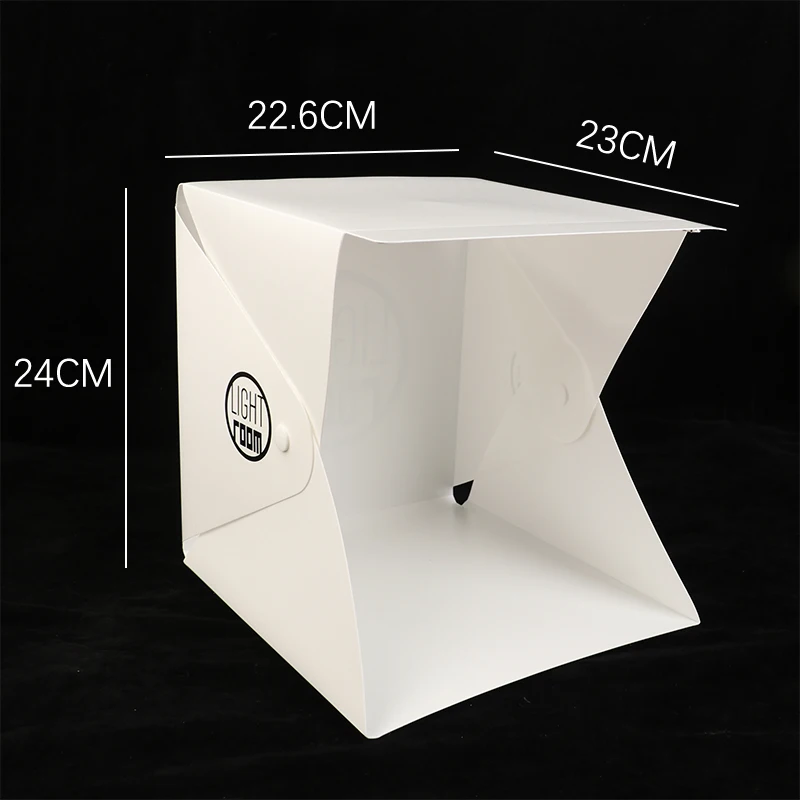 Photography LED Light Room Photo Studio Light Tent Soft Box Backdrops Photobox For DSLR Camera 22CM Portable Folding Lightbox view 6