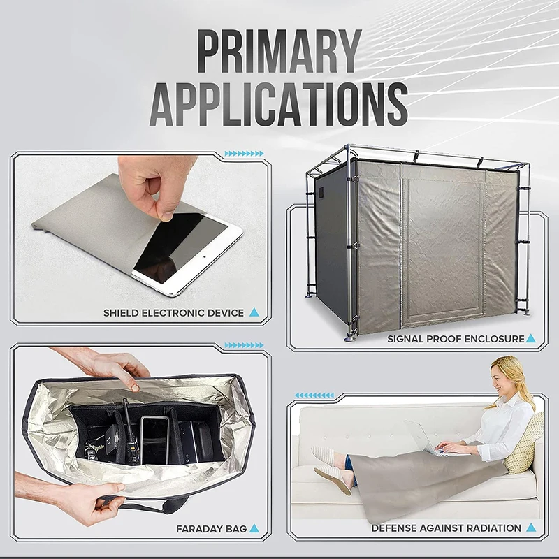 قماش فاراداي لحماية عالية التردد: كتل 4G، 5G WIFI إشارات، قماش حماية EMF/EMI، رائعة للاستخدام اللاسلكي بنفسك