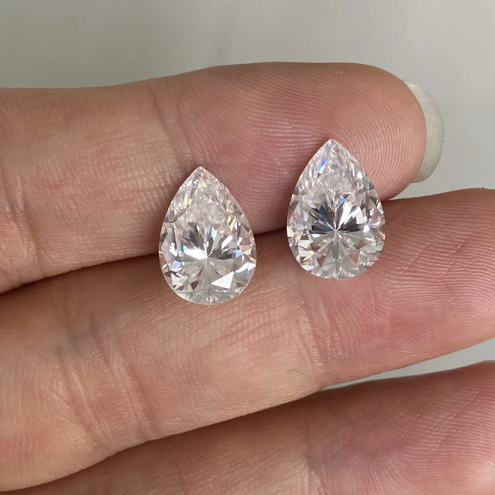 Wholesale 1.0ct Small Sizes Moissanite Stone Pear-shaped white Lab Grown  Moissanite Diamonds for Jewelry making